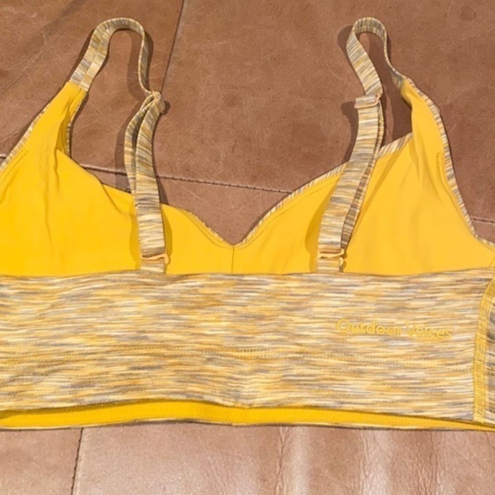 NWT Outdoor Voices Spacedye Bra Yellow - Picture 5 of 8